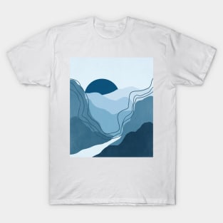 Modern Blue Mountains T-Shirt